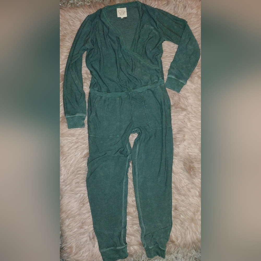 Chaser Deep Green Long Sleeve Jumpsuit